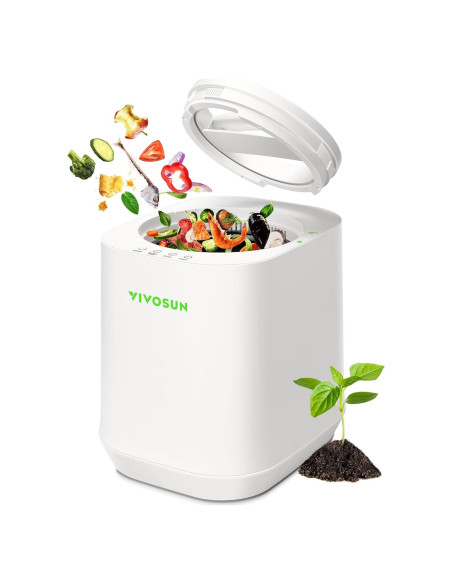 Compostador Eléctrico VIVOSUN 4L para Cocina Interior Blanco Compostador Eléctrico VIVOSUN 4L para Cocina Interior Blanco