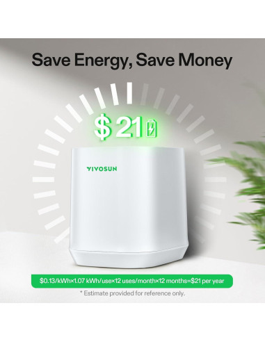 Compostador Eléctrico VIVOSUN 4L para Cocina Interior Blanco