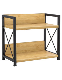 Organizador de Especias de Cocina Giikin 2 Niveles Bambú