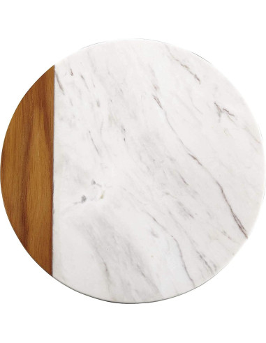 Tabla de Queso de Mármol Blanco KC KULLICRAFT 25.4 cm Redonda