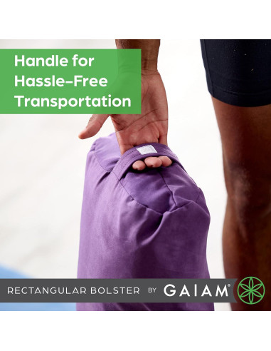 Cojín de Soporte para Yoga Gaiam Bolster Rectangular Negro
