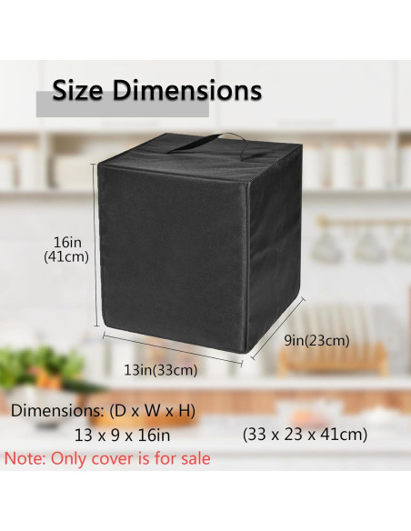 Funda Protectora para Máquina de Helados CouldyCasi Negra 33x23x41cm Funda Protectora para Máquina de Helados CouldyCasi Negra 33x23x41cm
