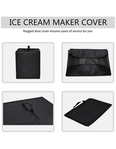 Funda Protectora para Máquina de Helados CouldyCasi Negra 33x23x41cm