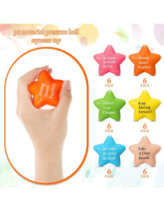 36 Pelotas de Estrés Motivacionales Aoriher Estrella 4 cm 2