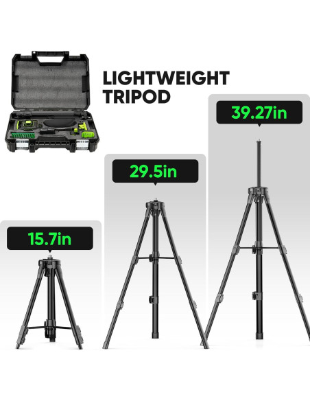 Nivel Láser 4D Autonivelante Elikliv con Trípode 99.8cm Nivel Láser 4D Autonivelante Elikliv con Trípode 99.8cm