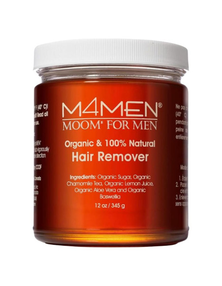 Cera de Azúcar Orgánica MOOM 340g para Eliminación de Vello Masculino Cera de Azúcar Orgánica MOOM 340g para Eliminación de Vello Masculino