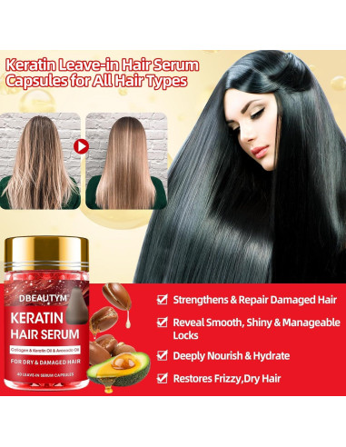 Aceite de Batana MZANK 256g + Suero de Queratin 40 Cápsulas