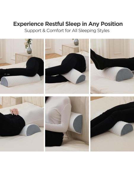 Almohada en Forma de Media Luna Flyxunfri para Dormir 52 cm Almohada en Forma de Media Luna Flyxunfri para Dormir 52 cm