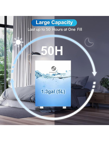 Humidificador Evaporativo SHARKZILLA 5L Silencioso para Bebé Humidificador Evaporativo SHARKZILLA 5L Silencioso para Bebé