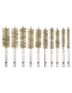 Juego de 10 Cepillos de Cañón WENORA para Taladro 8-19mm