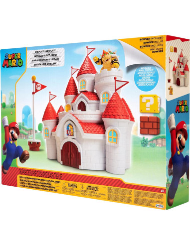 Juego de construcción Castillo Peach Jakks con figura Bowser 6.35 cm