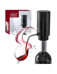 Aireador de Vino Eléctrico KIEKRO Recargable Negro