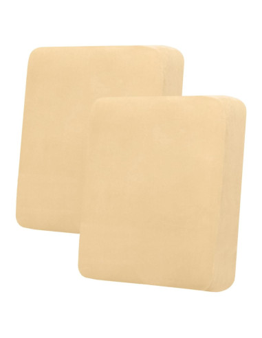 Fundas de Cojín de Terciopelo Hyha 2PC Beige Lavables