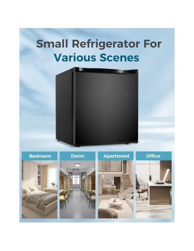 Refrigerador Mini Feelfunn 1.7 Pies Cúbicos Negro con Congelador