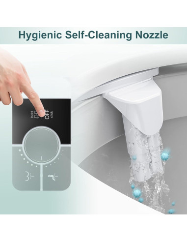 Accesorio de Bidet Shikitek Ultra Delgado Autolimpiante Negro