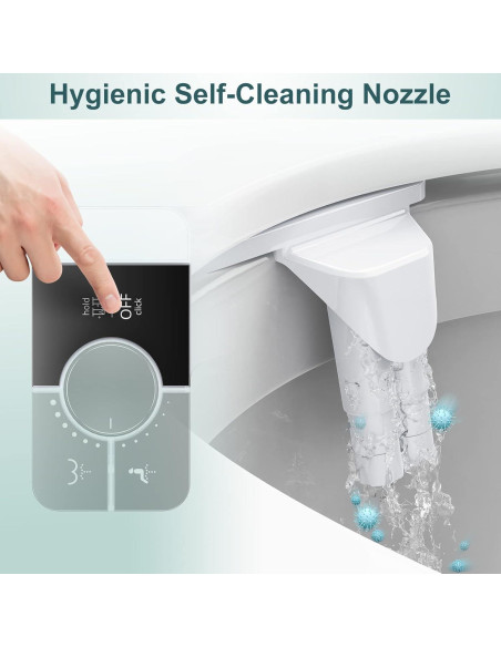 Accesorio de Bidet Shikitek Ultra Delgado Autolimpiante Negro Accesorio de Bidet Shikitek Ultra Delgado Autolimpiante Negro