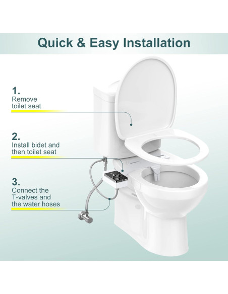 Accesorio de Bidet Shikitek Ultra Delgado Autolimpiante Negro Accesorio de Bidet Shikitek Ultra Delgado Autolimpiante Negro