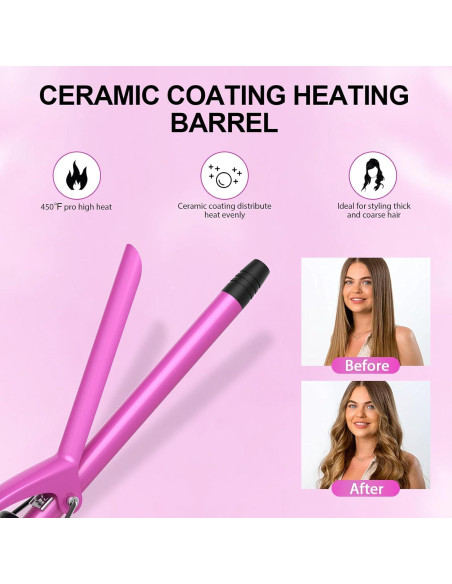 Plancha de Rizado Cerámica DAN Technology 13mm Rosa Plancha de Rizado Cerámica DAN Technology 13mm Rosa