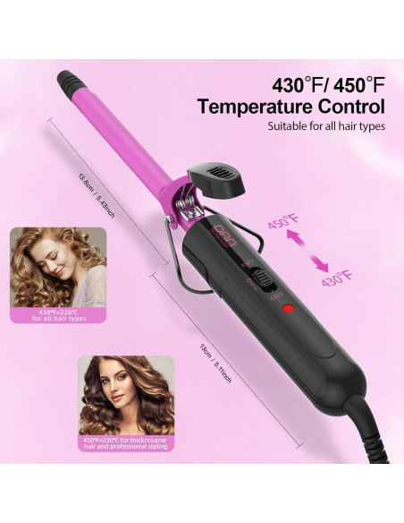 Plancha de Rizado Cerámica DAN Technology 13mm Rosa Plancha de Rizado Cerámica DAN Technology 13mm Rosa