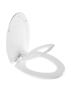Asiento de Inodoro Mayfair Elongado con Entrenador Infantil Blanco
