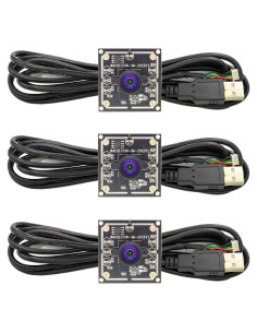 3 Módulos de Cámara USB OV9732 100 Grados Enfoque Ajustable