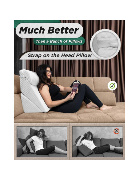 Conjunto de Almohadas Ortopédicas Lunix 3 Piezas Espuma Viscoelástica Conjunto de Almohadas Ortopédicas Lunix 3 Piezas Espuma Viscoelástica