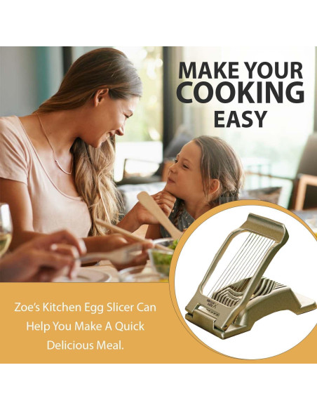 Cortador de Huevos Profesional Zoe's Kitchen Aluminio Dorado Cortador de Huevos Profesional Zoe's Kitchen Aluminio Dorado