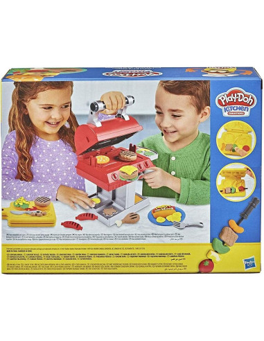 Set de Juego Play-Doh Parrilla y Sello 6 Colores 7 Accesorios