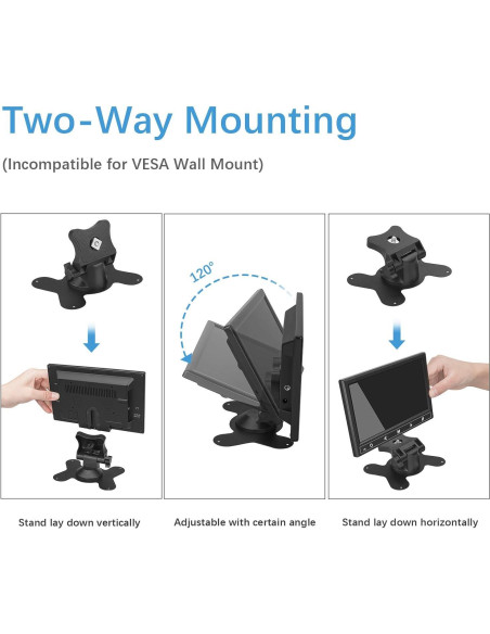 Monitor Mini 7" Haiway HDMI VGA AV 1024x600 IPS Portátil Monitor Mini 7" Haiway HDMI VGA AV 1024x600 IPS Portátil