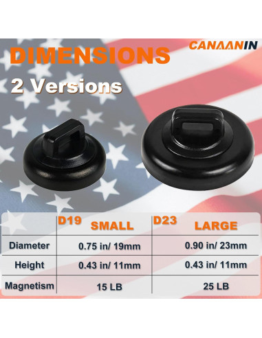 Soporte Magnético para Cables CANAANIN Negro D19 - 5 Pcs
