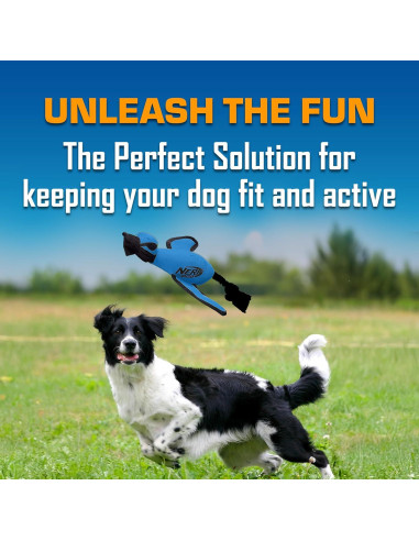 Lanzador de Juguete para Perros Nerf Dog Pato Azul 41.91 cm
