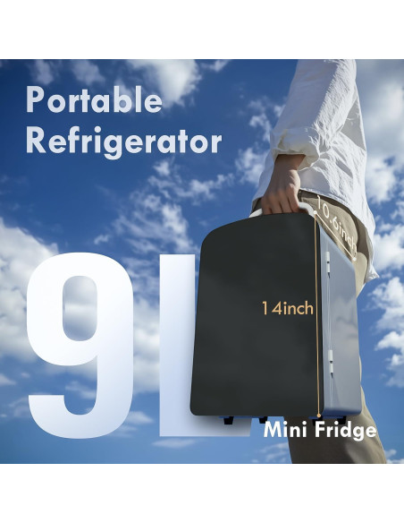 Mini Nevera Portátil COYCYQI 9L Doble Voltaje 110V/12V Mini Nevera Portátil COYCYQI 9L Doble Voltaje 110V/12V