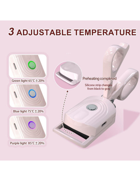 Rizador de Pestañas Eléctrico Syino Rosa Recargable USB 3 Modos Rizador de Pestañas Eléctrico Syino Rosa Recargable USB 3 Modos
