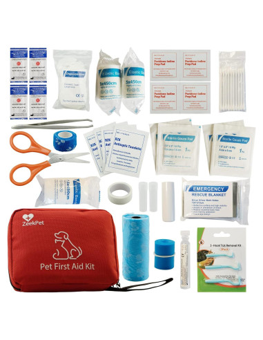 Kit de Primeros Auxilios para Mascotas ZeekPet 16.3x12.7cm