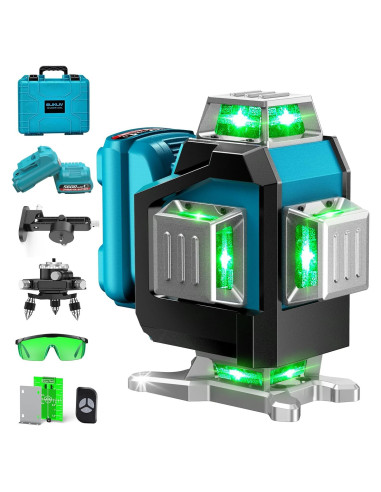 Nivel Láser Autonivelante Elikliv 4D Verde 360 200ft