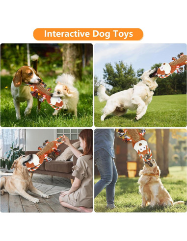 Juguete interactivo para perros grandes Drmstow con sonido y cuerda