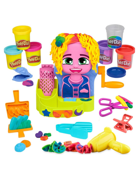 Juego de salón de peinado Play-Doh con 6 latas 340 g Juego de salón de peinado Play-Doh con 6 latas 340 g