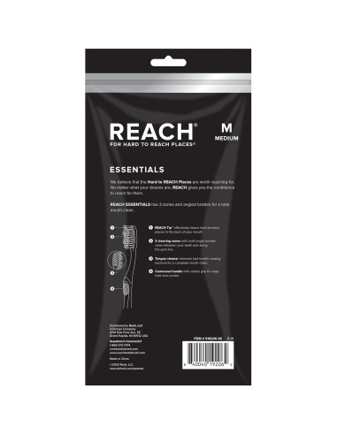Cepillos de Dientes Reach Essentials 6 Unidades Cerdas Suaves y Medianas