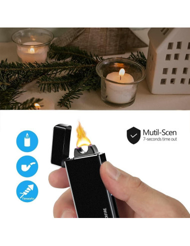 Encendedor Eléctrico SKRFIRE Recargable USB a Prueba de Viento