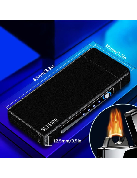 Encendedor Eléctrico SKRFIRE Recargable USB a Prueba de Viento Encendedor Eléctrico SKRFIRE Recargable USB a Prueba de Viento