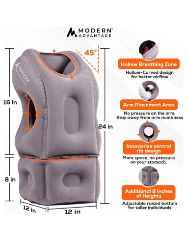 Almohada de Viaje Inflable Modern Advantage API 2.0 Gris