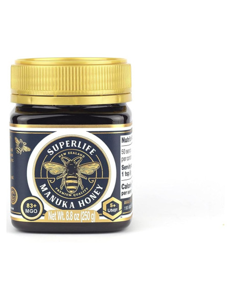 Miel de Manuka SuperLife MGO 83+ UMF 5% 250g Cruda y Pura Miel de Manuka SuperLife MGO 83+ UMF 5% 250g Cruda y Pura