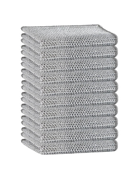 Paños de limpieza reutilizables Liuzouwin 10 piezas 19.9x19.9 cm Paños de limpieza reutilizables Liuzouwin 10 piezas 19.9x19.9 cm