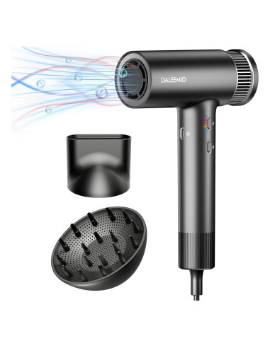 Secador de Pelo DALEEMIO DH150 Alta Velocidad 150000 RPM Gris