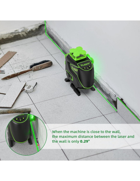 Nivel Láser Huepar 4D 360 Verde Autonivelante con Modo Pulso Nivel Láser Huepar 4D 360 Verde Autonivelante con Modo Pulso