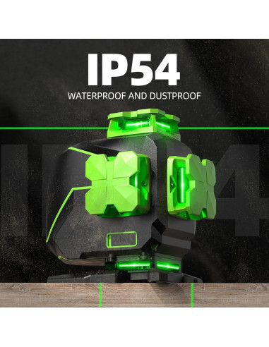 Nivel Láser Huepar 4D 360 Verde Autonivelante con Modo Pulso