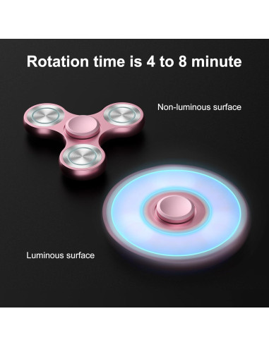 Fidget Spinner Isapral Rosa Metal Alivio Estrés 7.62 cm