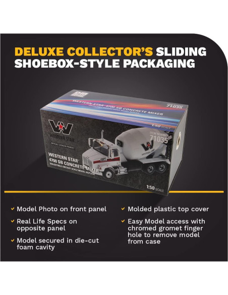 Camión Diecast Masters Western Star 4700 Mezclador 1:50 Camión Diecast Masters Western Star 4700 Mezclador 1:50