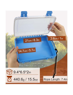 Caja Secadora Impermeable Wxvhji Azul 23.9x16.5x5.1 cm 2