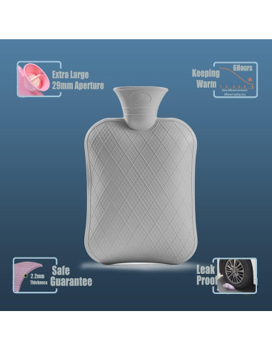 Botella de Agua Caliente BICAREE 2L con Funda Marrón